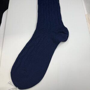 Bresciani 1970 Woman 100% Cashmere Navy Blue Socks Size Medium New With Tags